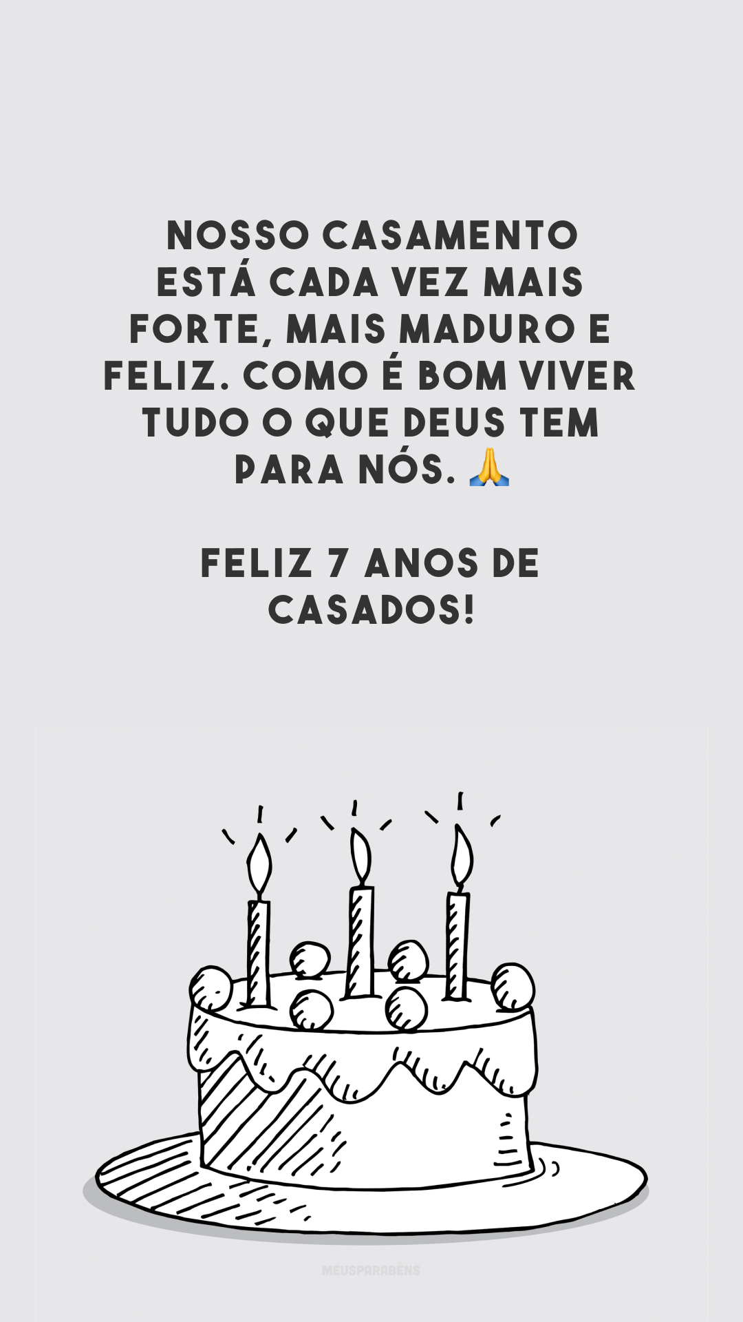Nosso casamento está cada vez mais forte, mais maduro e feliz. Como é bom viver tudo o que Deus tem para nós. 🙏 Feliz 7 anos de casados!