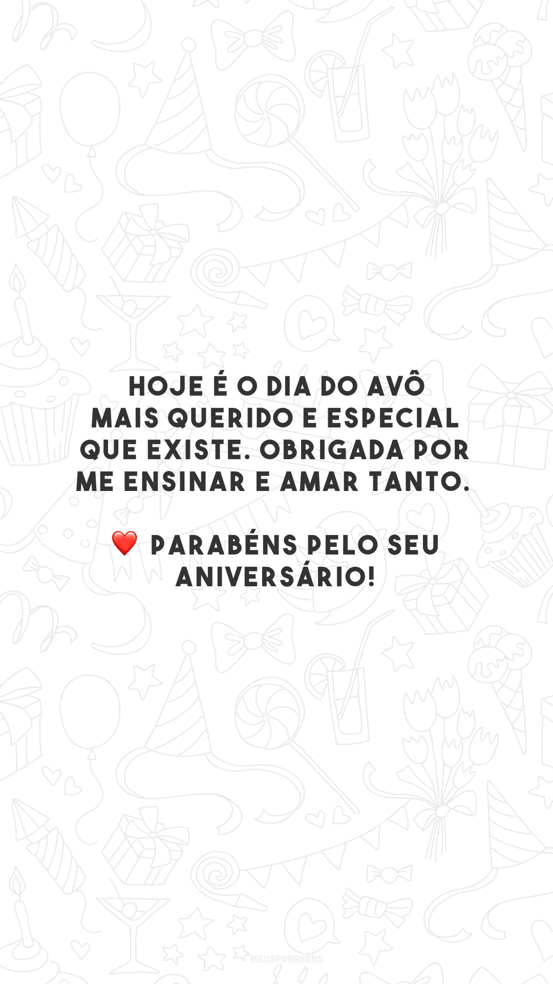 Hoje é o dia do avô mais querido e especial que existe. Obrigada por me ensinar e amar tanto. ❤️ Parabéns pelo seu aniversário! 