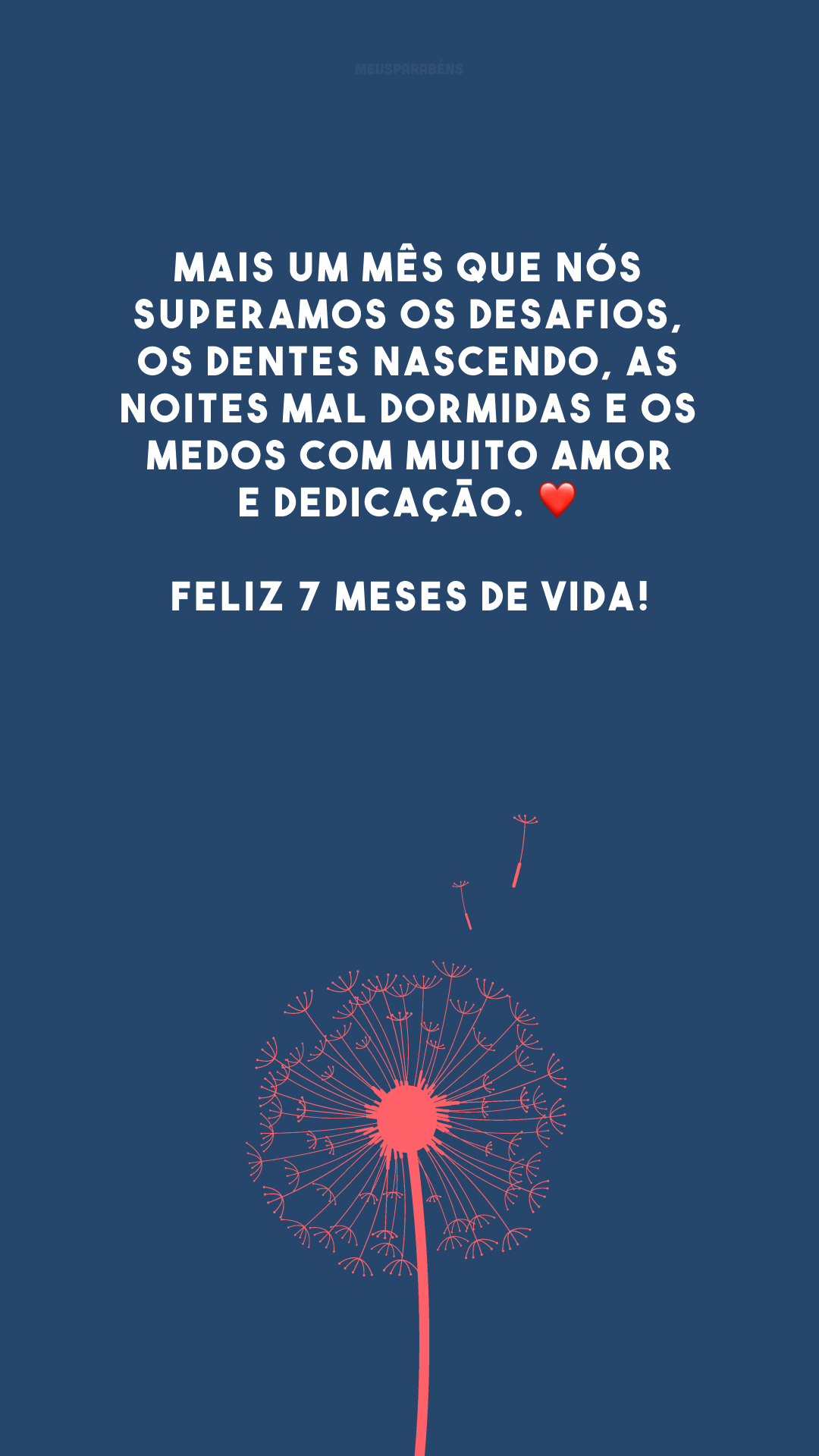 Mais um mês que nós superamos os desafios, os dentes nascendo, as noites mal dormidas e os medos com muito amor e dedicação. ❤️ Feliz 7 meses de vida!