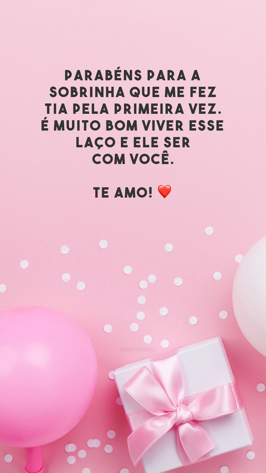 Parabéns para a sobrinha que me fez tia pela primeira vez. É muito bom viver esse laço e ele ser com você. Te amo! ❤️