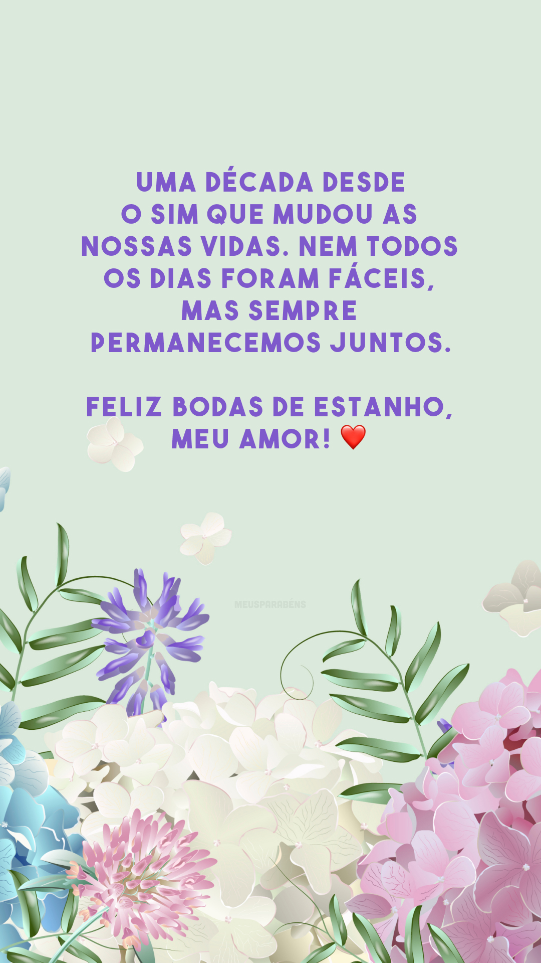 Uma década desde o sim que mudou as nossas vidas. Nem todos os dias foram fáceis, mas sempre permanecemos juntos. Feliz bodas de estanho, meu amor! ❤️