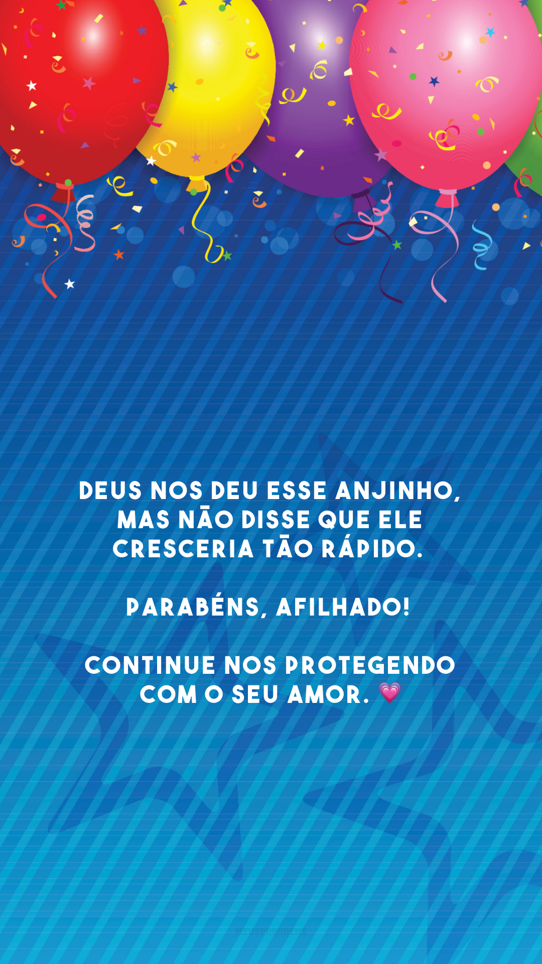 Deus nos deu esse anjinho, mas não disse que ele cresceria tão rápido. Parabéns, afilhado! Continue nos protegendo com o seu amor. 💗