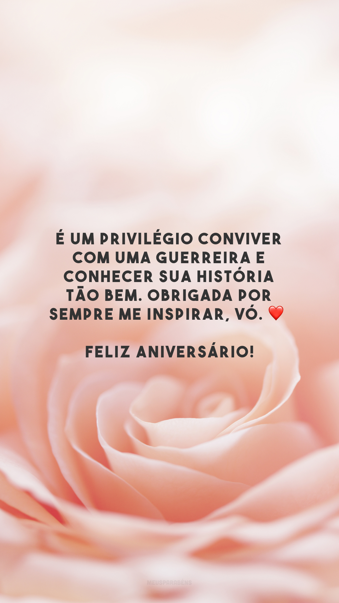 É um privilégio conviver com uma guerreira e conhecer sua história tão bem. Obrigada por sempre me inspirar, vó. ❤️ Feliz aniversário!