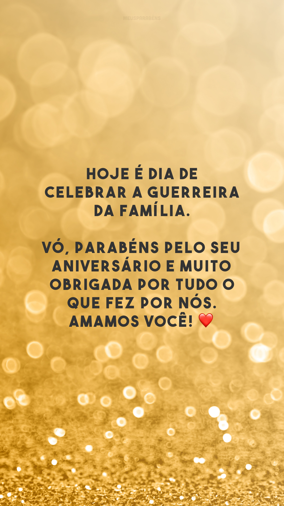 Hoje é dia de celebrar a guerreira da família. Vó, parabéns pelo seu aniversário e muito obrigada por tudo o que fez por nós. Amamos você! ❤️