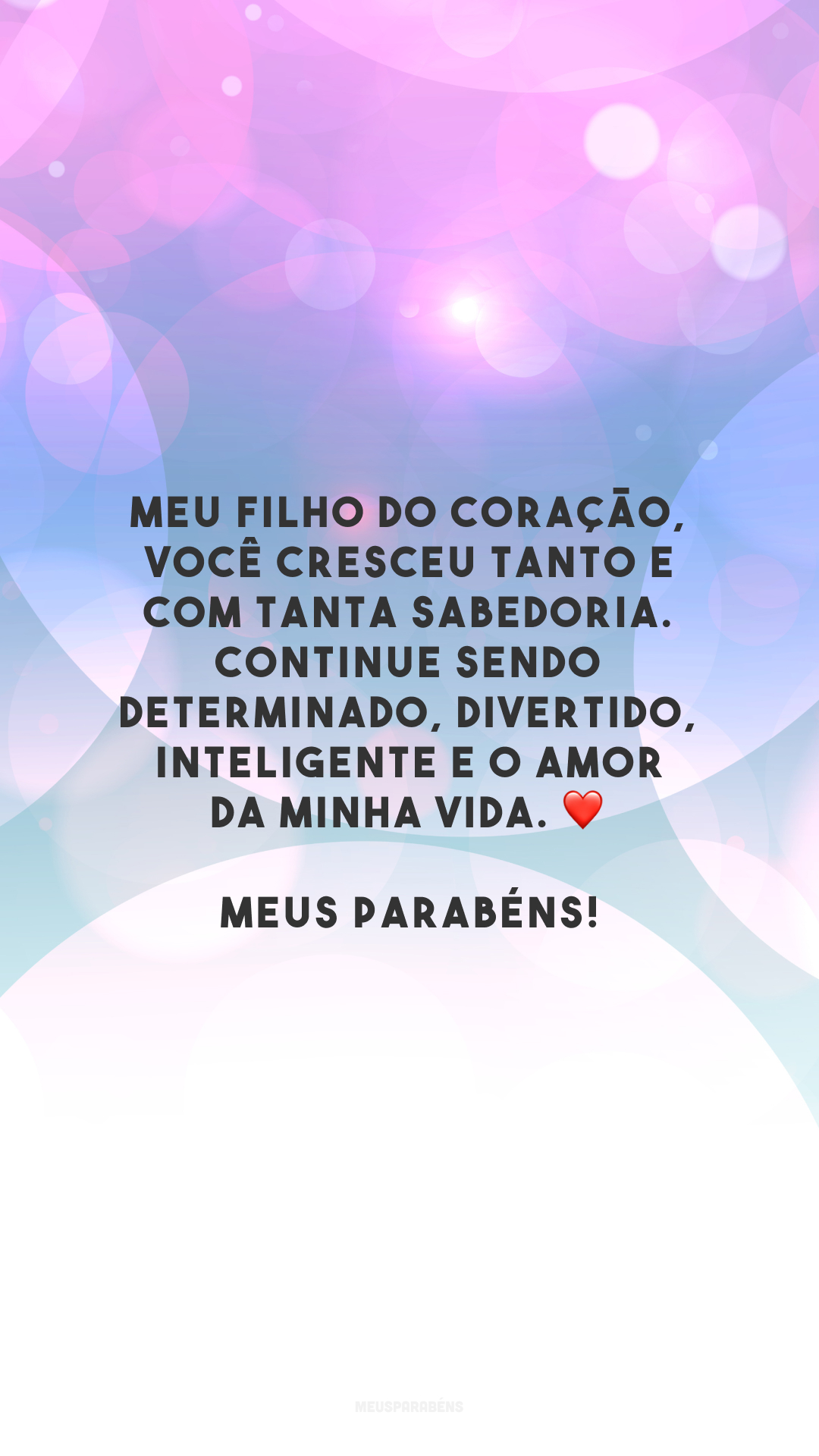 Meu filho do coração, você cresceu tanto e com tanta sabedoria. Continue sendo determinado, divertido, inteligente e o amor da minha vida. ❤️ Meus parabéns!