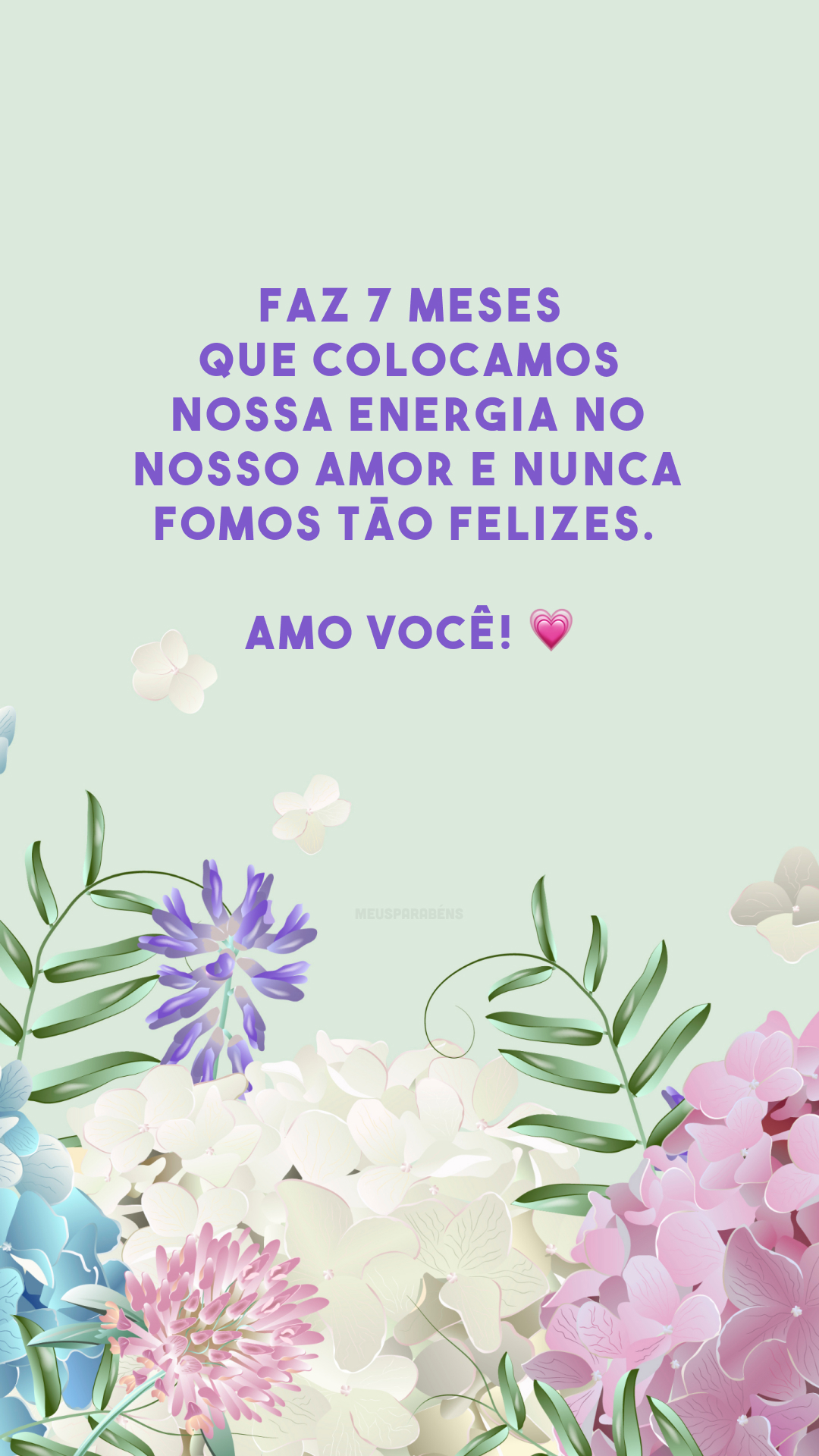 Faz 7 meses que colocamos nossa energia no nosso amor e nunca fomos tão felizes. Amo você! 💗
