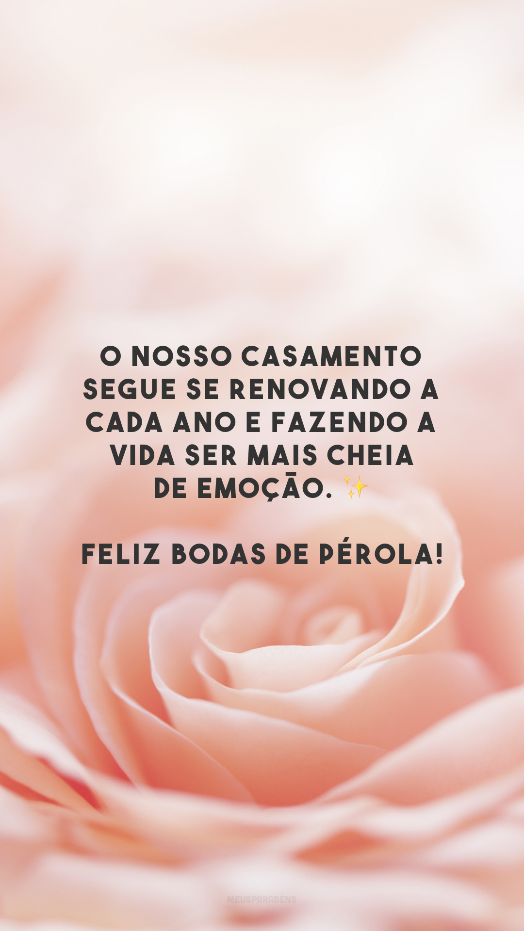 O nosso casamento segue se renovando a cada ano e fazendo a vida ser mais cheia de emoção. ✨ Feliz bodas de pérola!