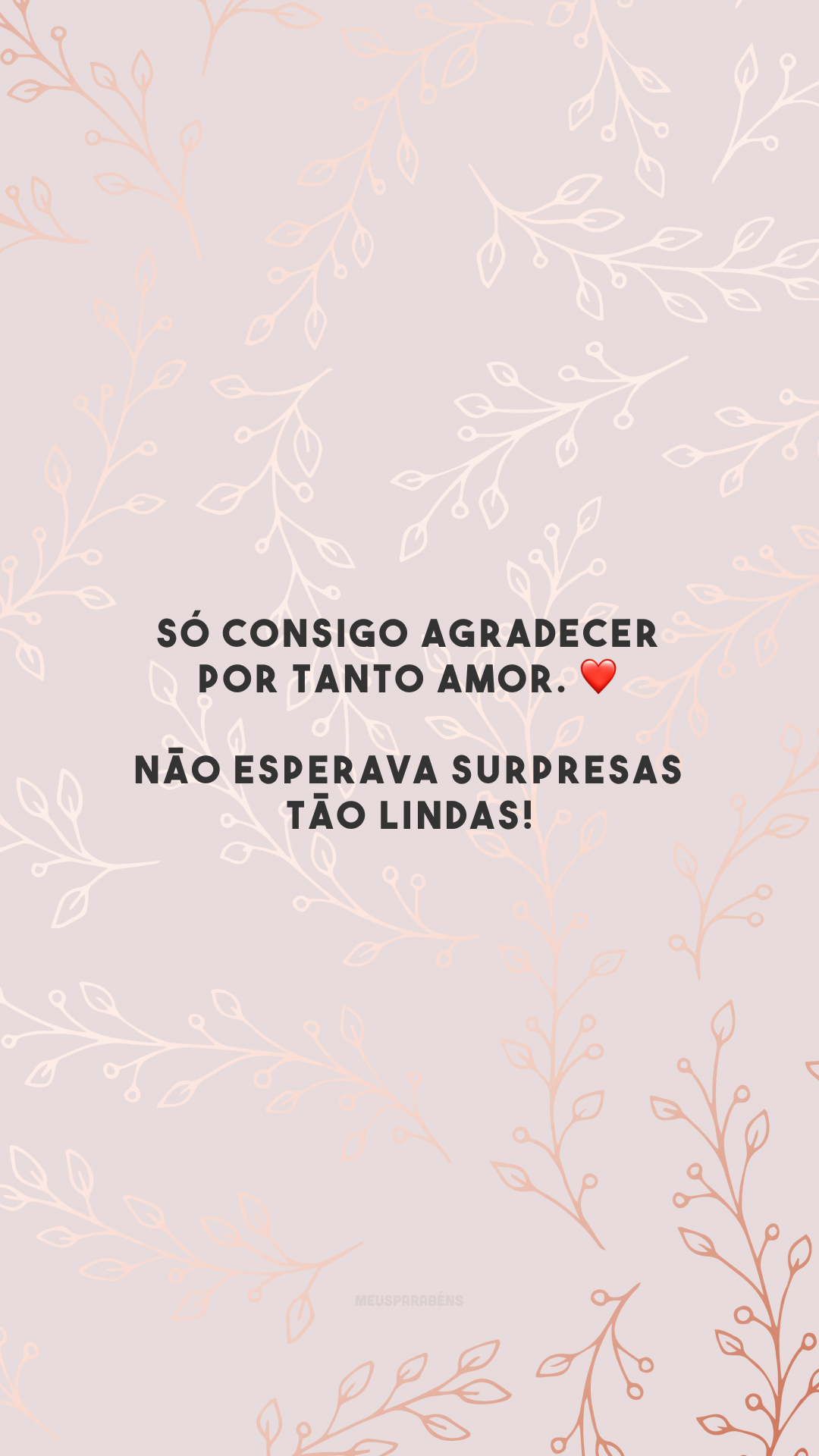 Só consigo agradecer por tanto amor. ❤️ Não esperava surpresas tão lindas!