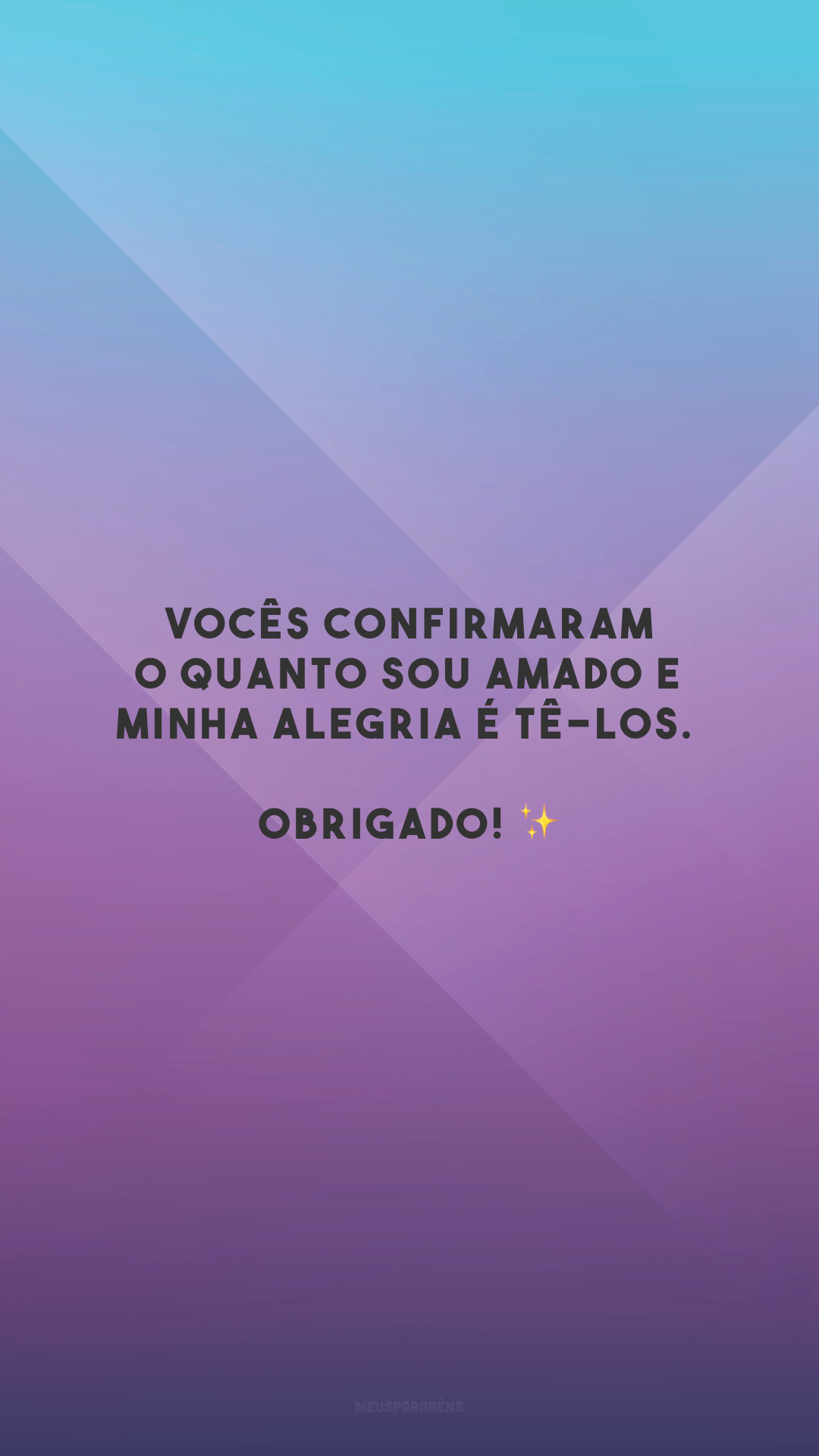 Vocês confirmaram o quanto sou amado e minha alegria é tê-los. Obrigado! ✨