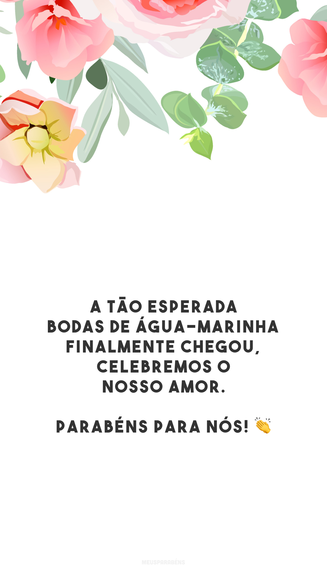 A tão esperada bodas de água-marinha finalmente chegou, celebremos o nosso amor. Parabéns para nós! 👏

