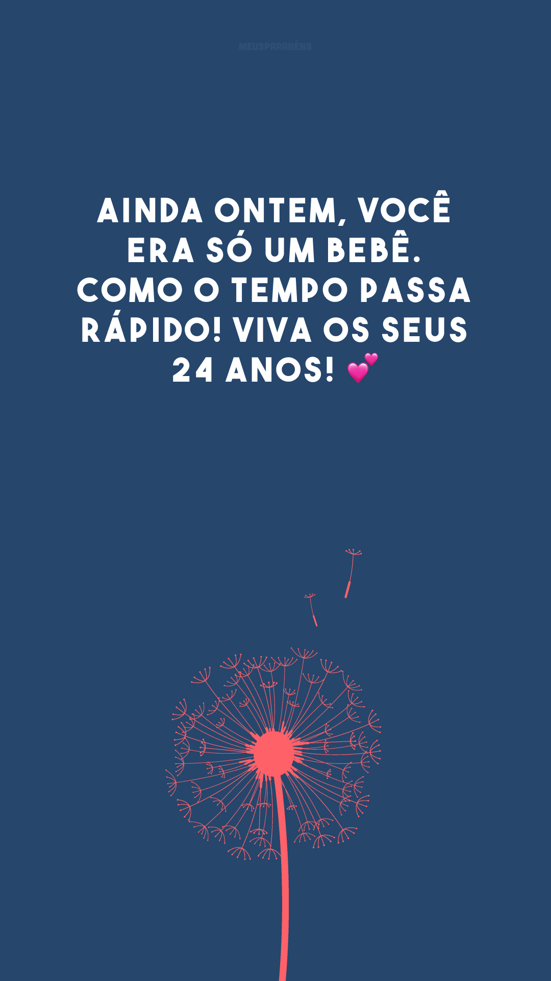 Ainda ontem, você era só um bebê. Como o tempo passa rápido! Viva os seus 24 anos! 💕