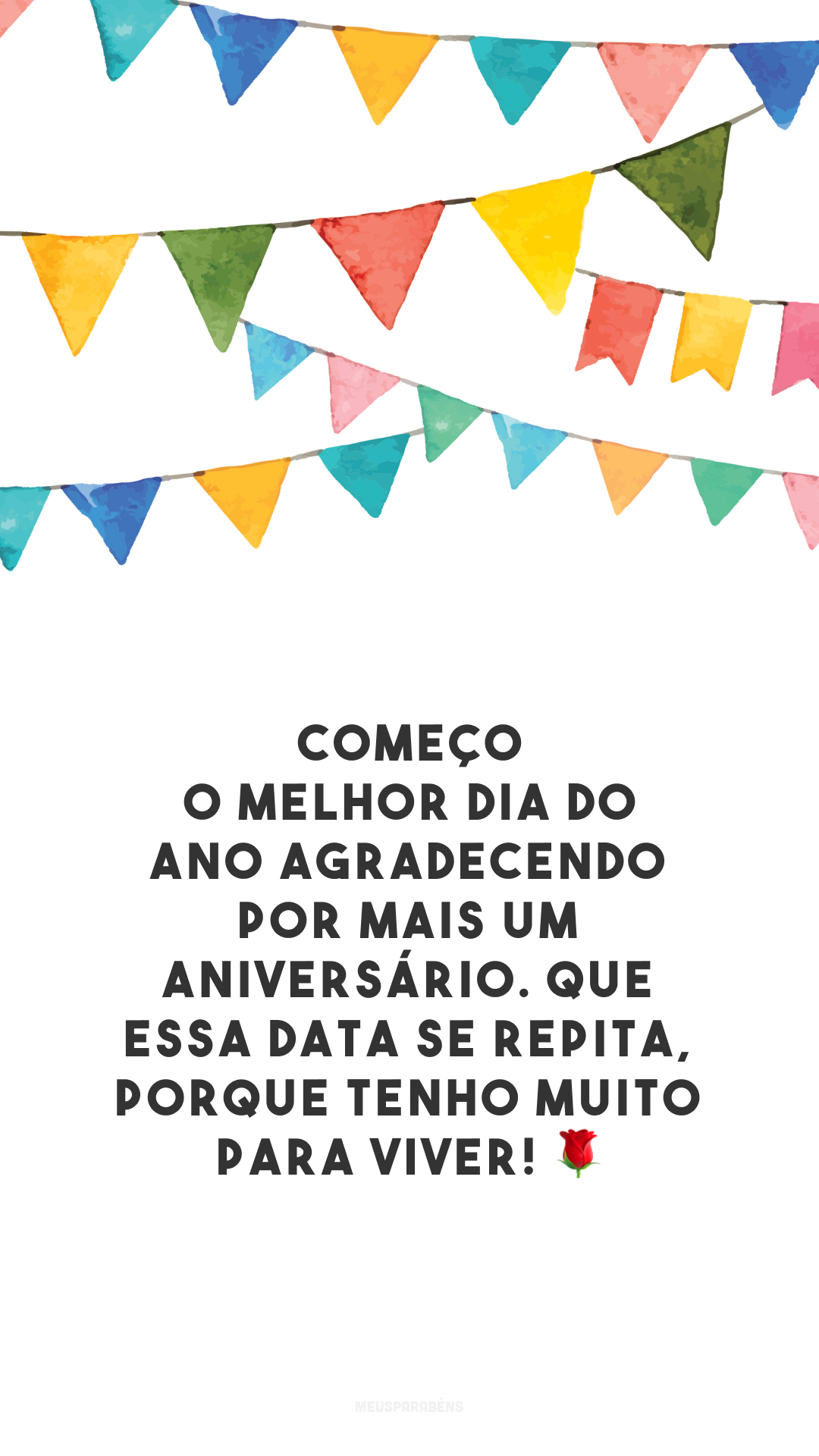 Começo o melhor dia do ano agradecendo por mais um aniversário. Que essa data se repita, porque tenho muito para viver! 🌹