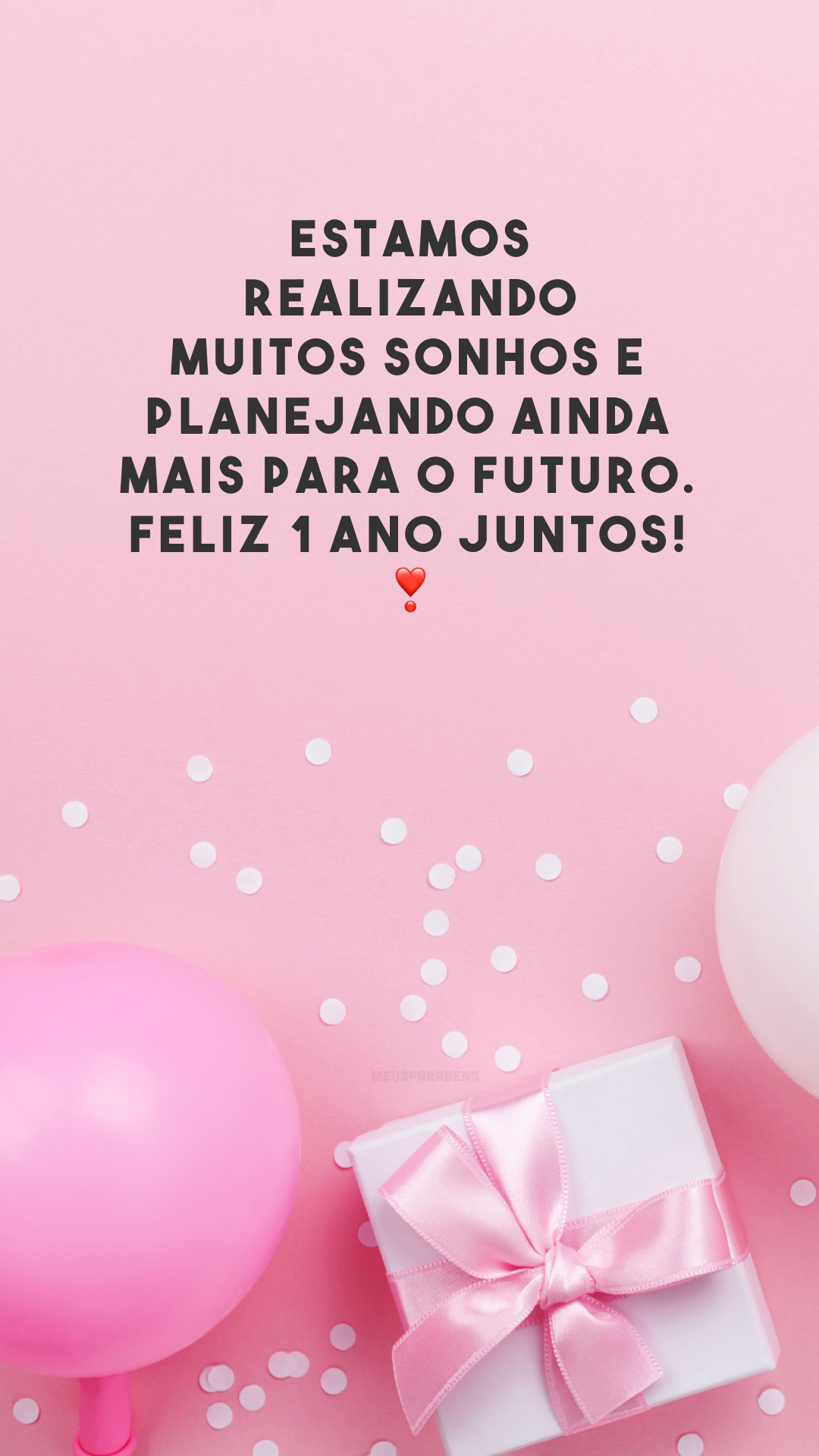 Estamos realizando muitos sonhos e planejando ainda mais para o futuro. Feliz 1 ano juntos! ❣