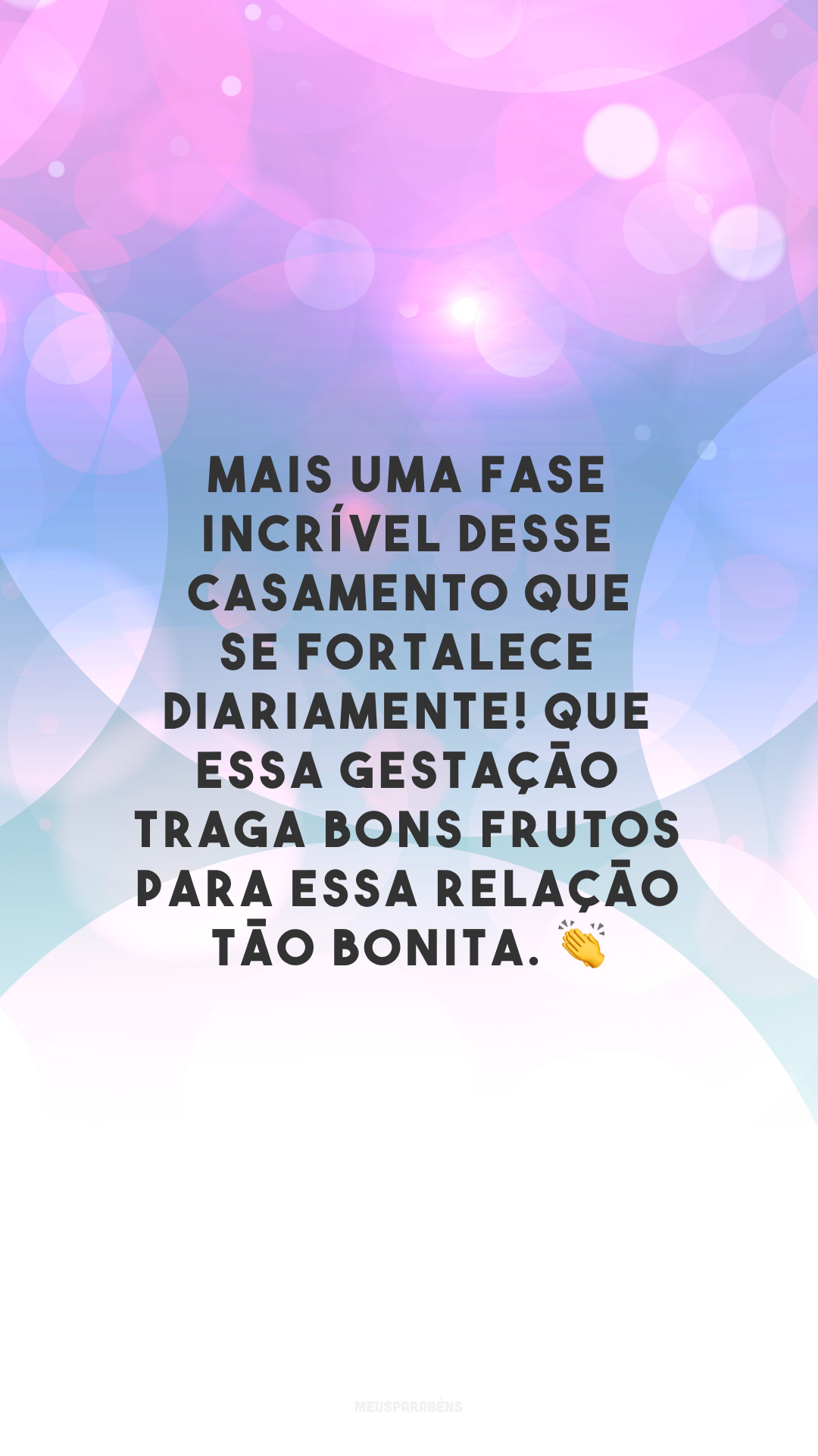 Mais uma fase incrível desse casamento que se fortalece diariamente! Que essa gestação traga bons frutos para essa relação tão bonita. 👏