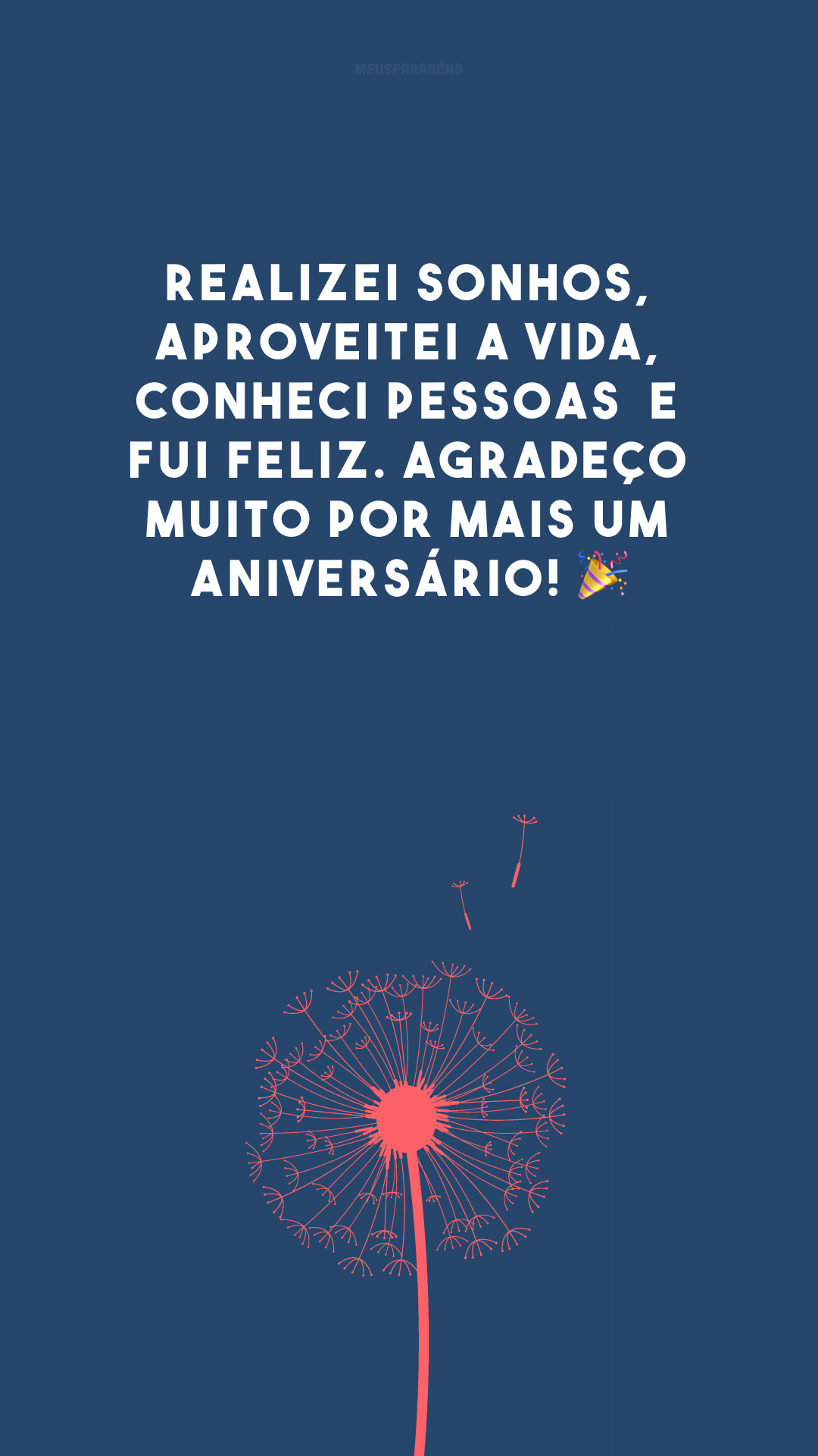 Realizei sonhos, aproveitei a vida, conheci pessoas  e fui feliz. Agradeço muito por mais um aniversário! 🎉