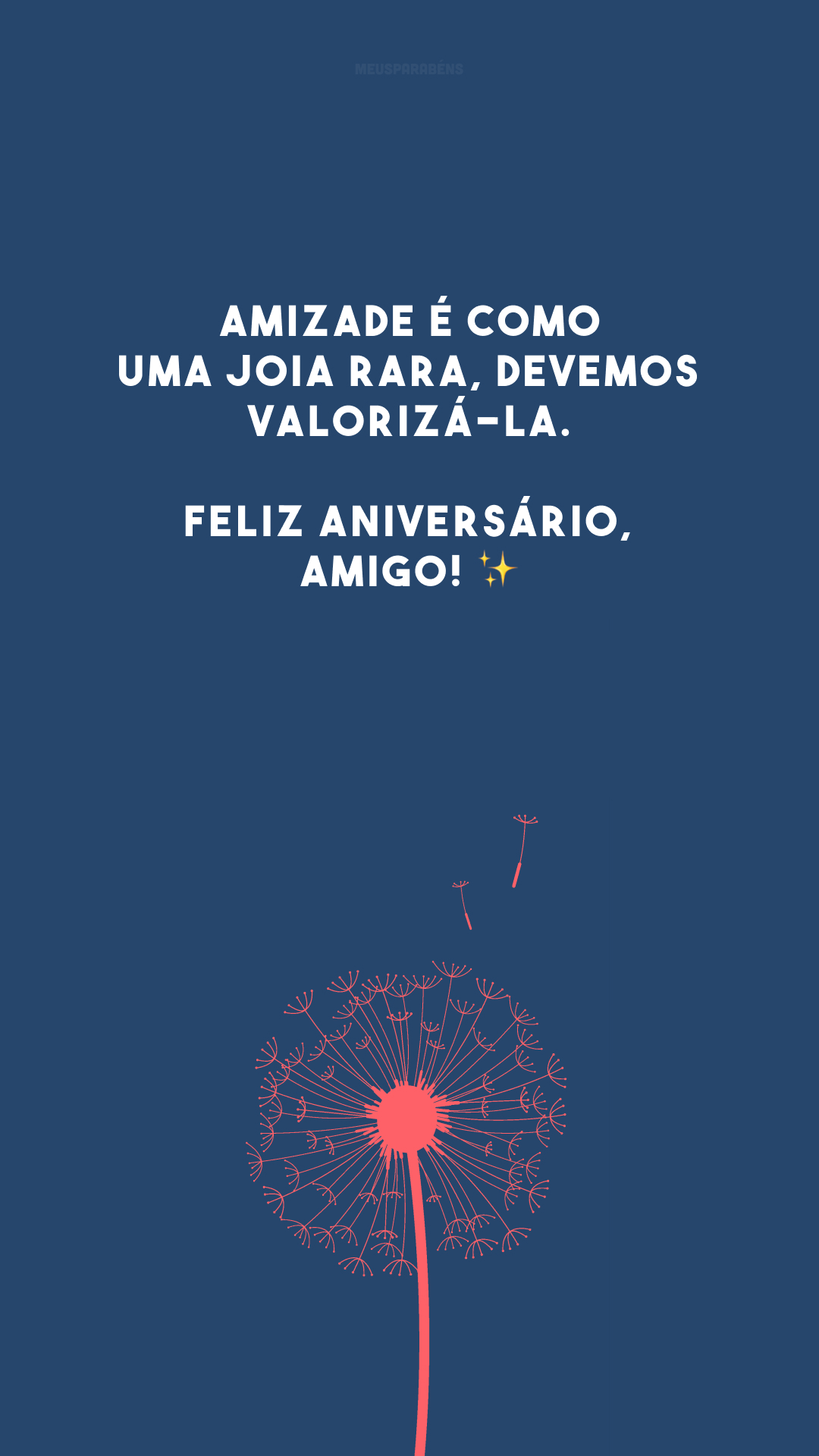 Amizade é como uma joia rara, devemos valorizá-la. Feliz aniversário, amigo! ✨