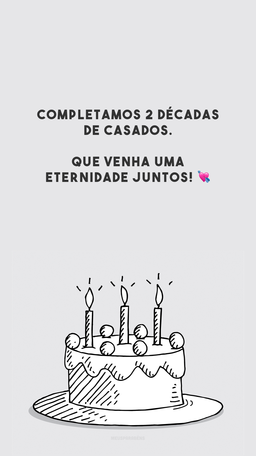 Completamos 2 décadas de casados. Que venha uma eternidade juntos! 💘