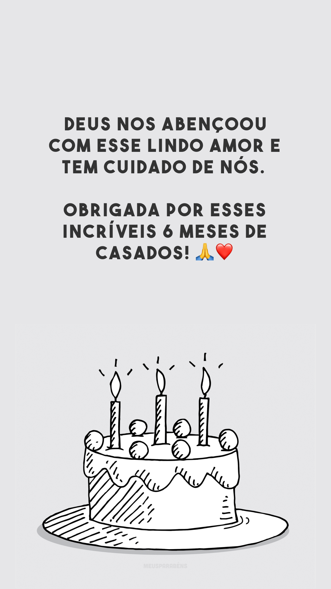 Deus nos abençoou com esse lindo amor e tem cuidado de nós. Obrigada por esses incríveis 6 meses de casados! 🙏❤️