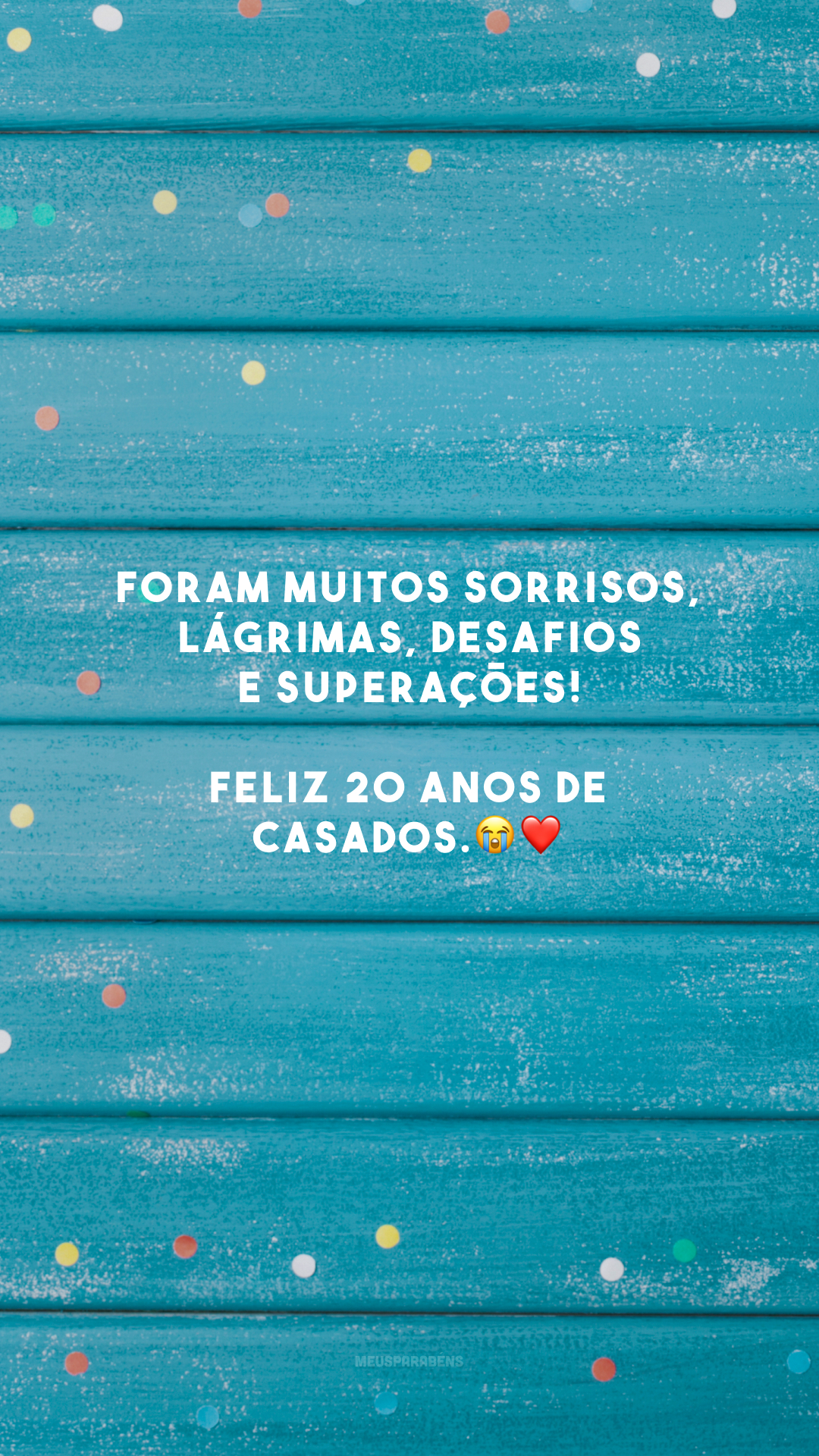 Foram muitos sorrisos, lágrimas, desafios e superações! Feliz 20 anos de casados.😭❤️