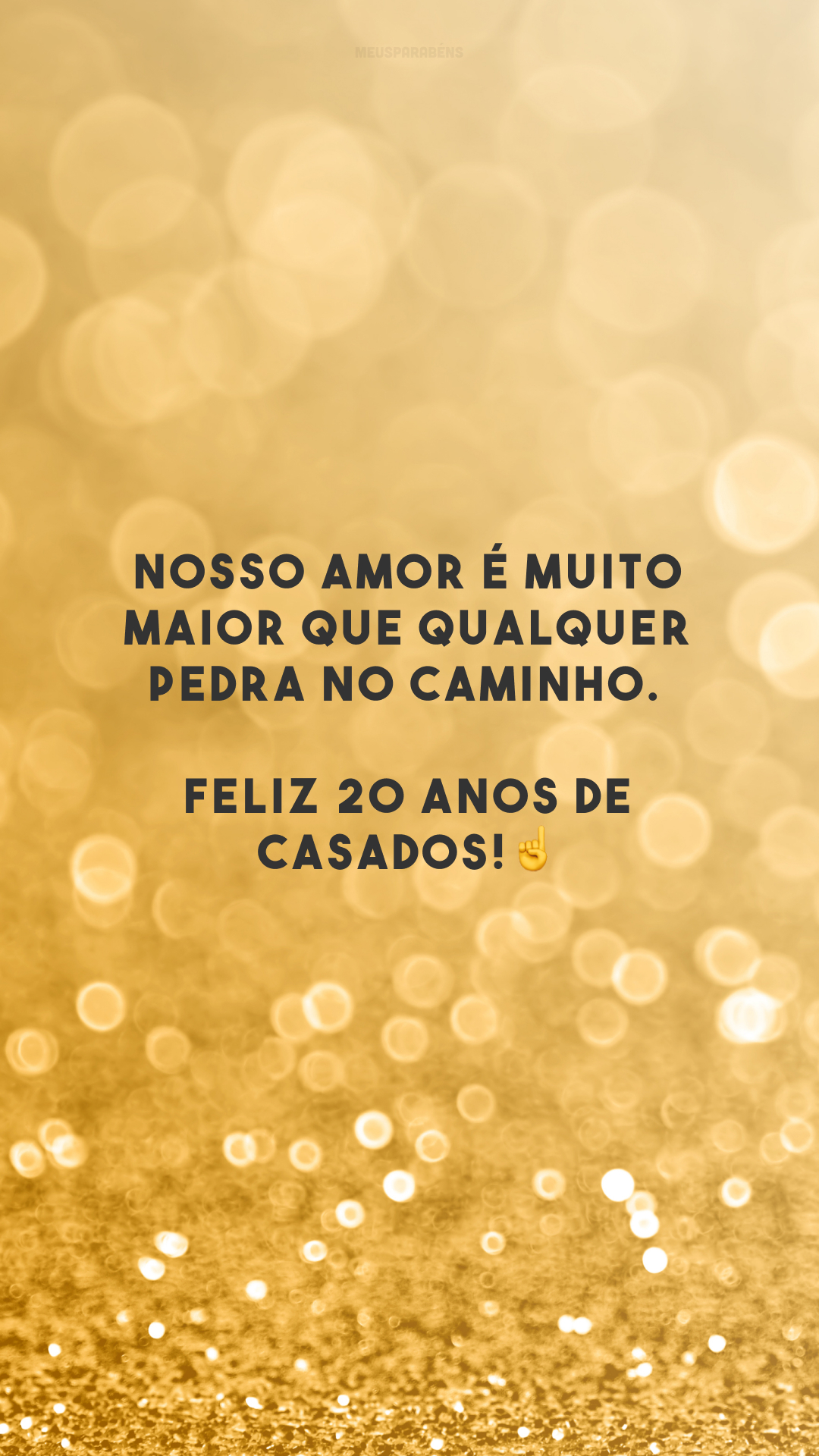 Nosso amor é muito maior que qualquer pedra no caminho. Feliz 20 anos de casados!☝️