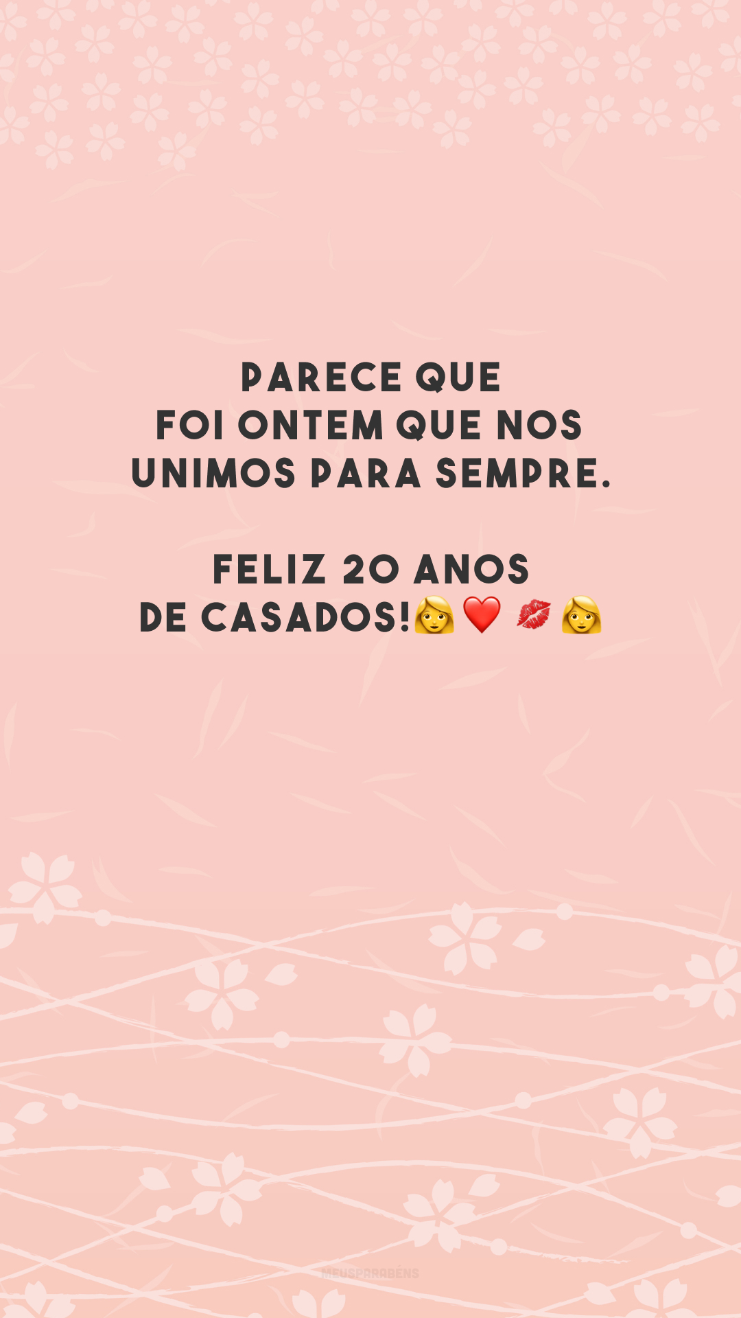 Parece que foi ontem que nos unimos para sempre. Feliz 20 anos de casados!👩‍❤️‍💋‍👩