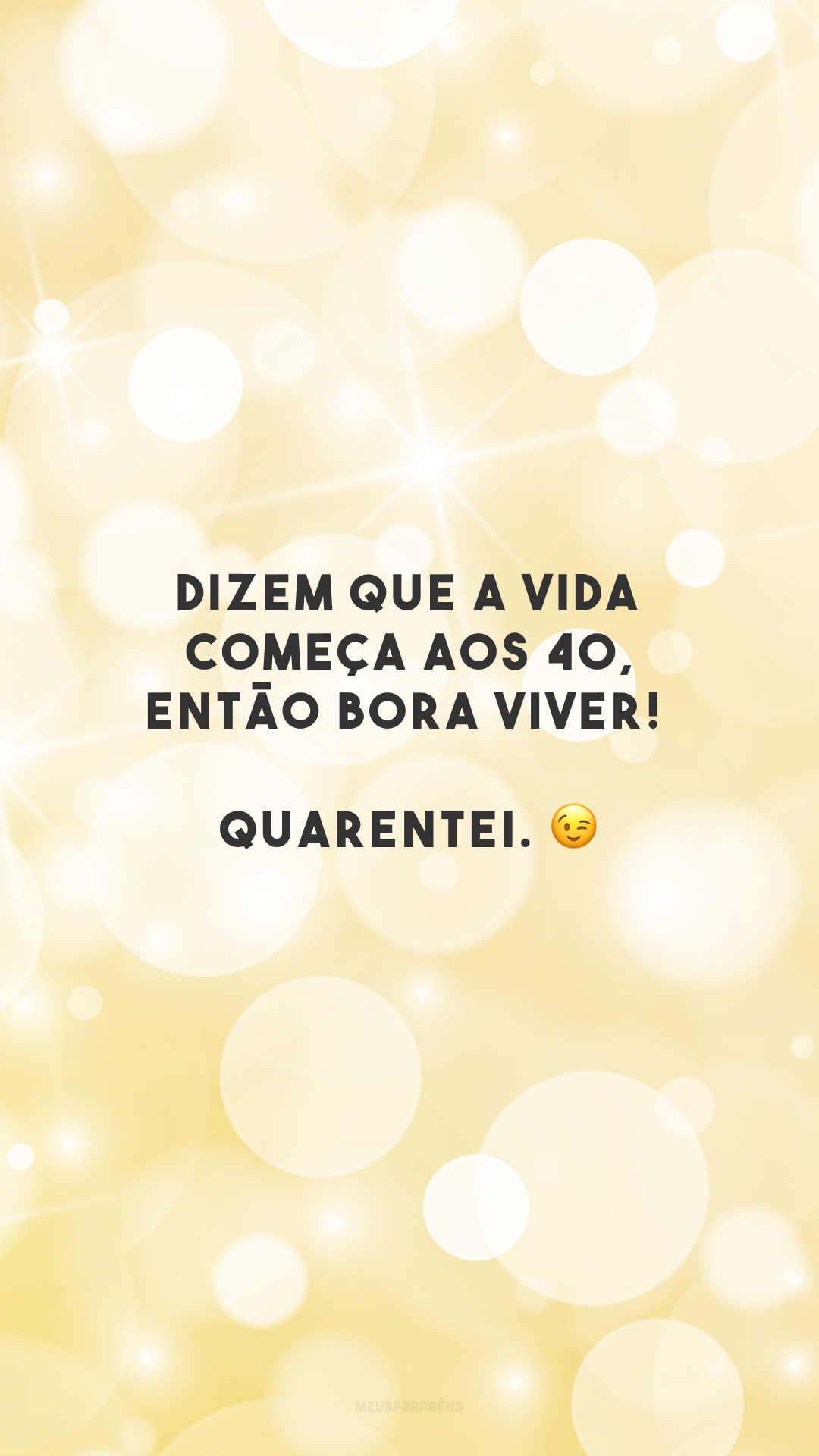 Dizem que a vida começa aos 40, então bora viver! Quarentei. 😉