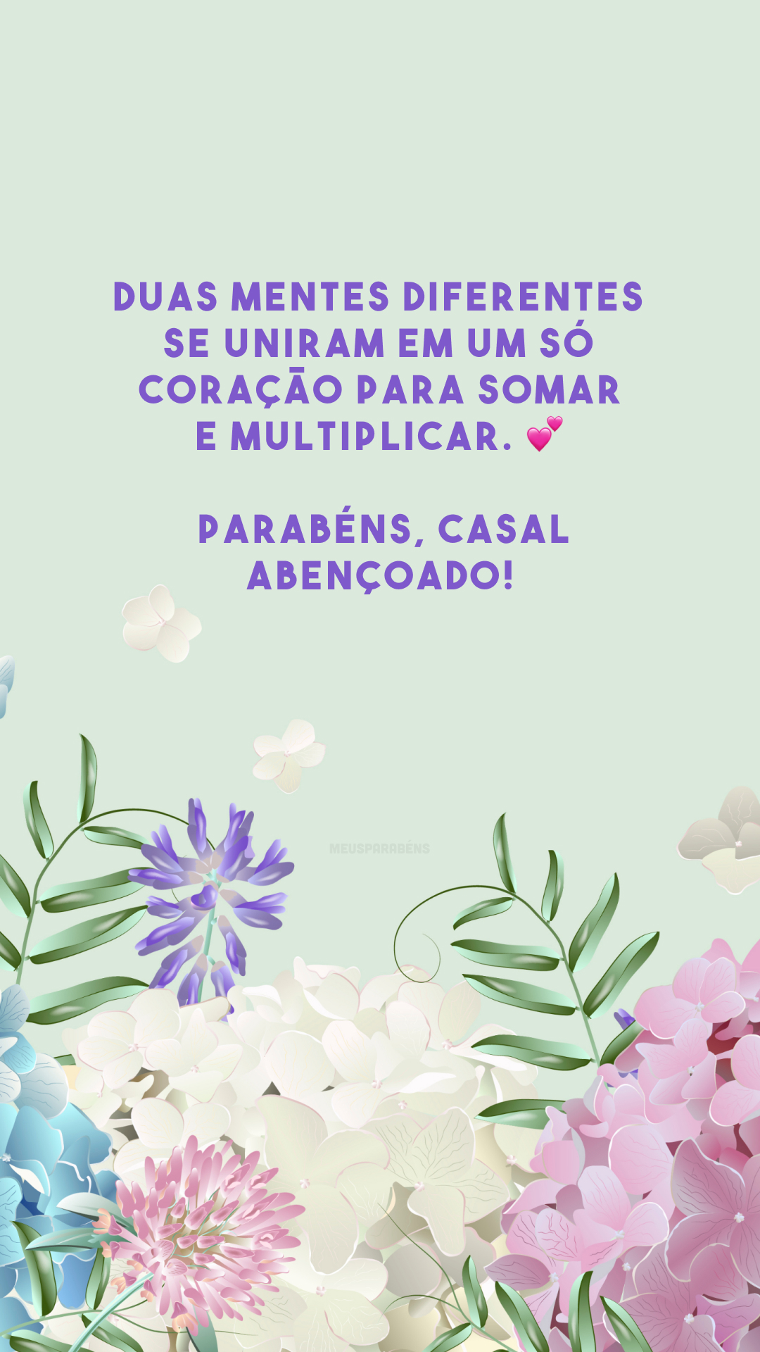 Duas mentes diferentes se uniram em um só coração para somar e multiplicar. 💕 Parabéns, casal abençoado!