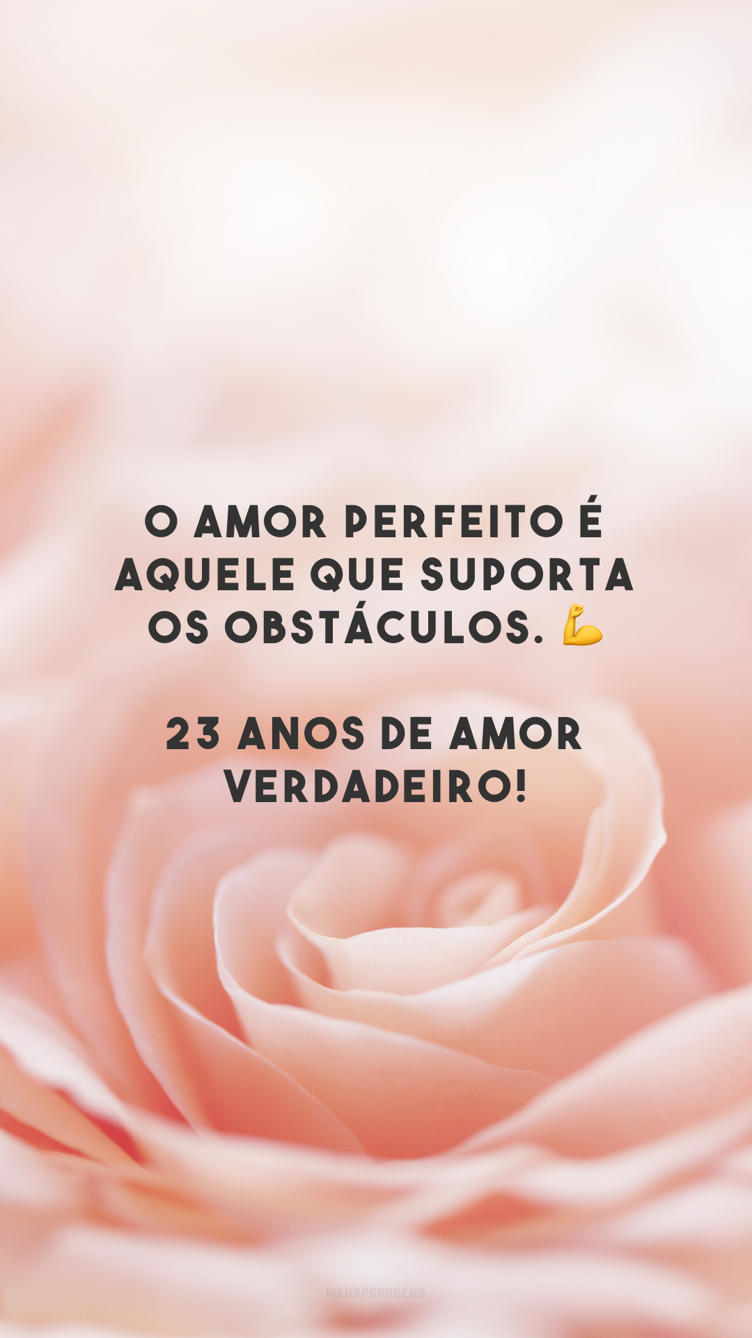 O amor perfeito é aquele que suporta os obstáculos. 💪 23 anos de amor verdadeiro!