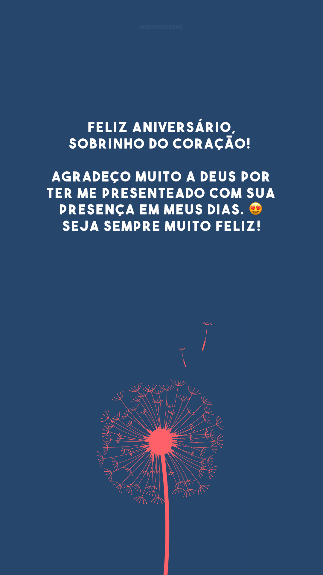 Feliz aniversário, sobrinho do coração! Agradeço muito a Deus por ter me presenteado com sua presença em meus dias. 😍 Seja sempre muito feliz!