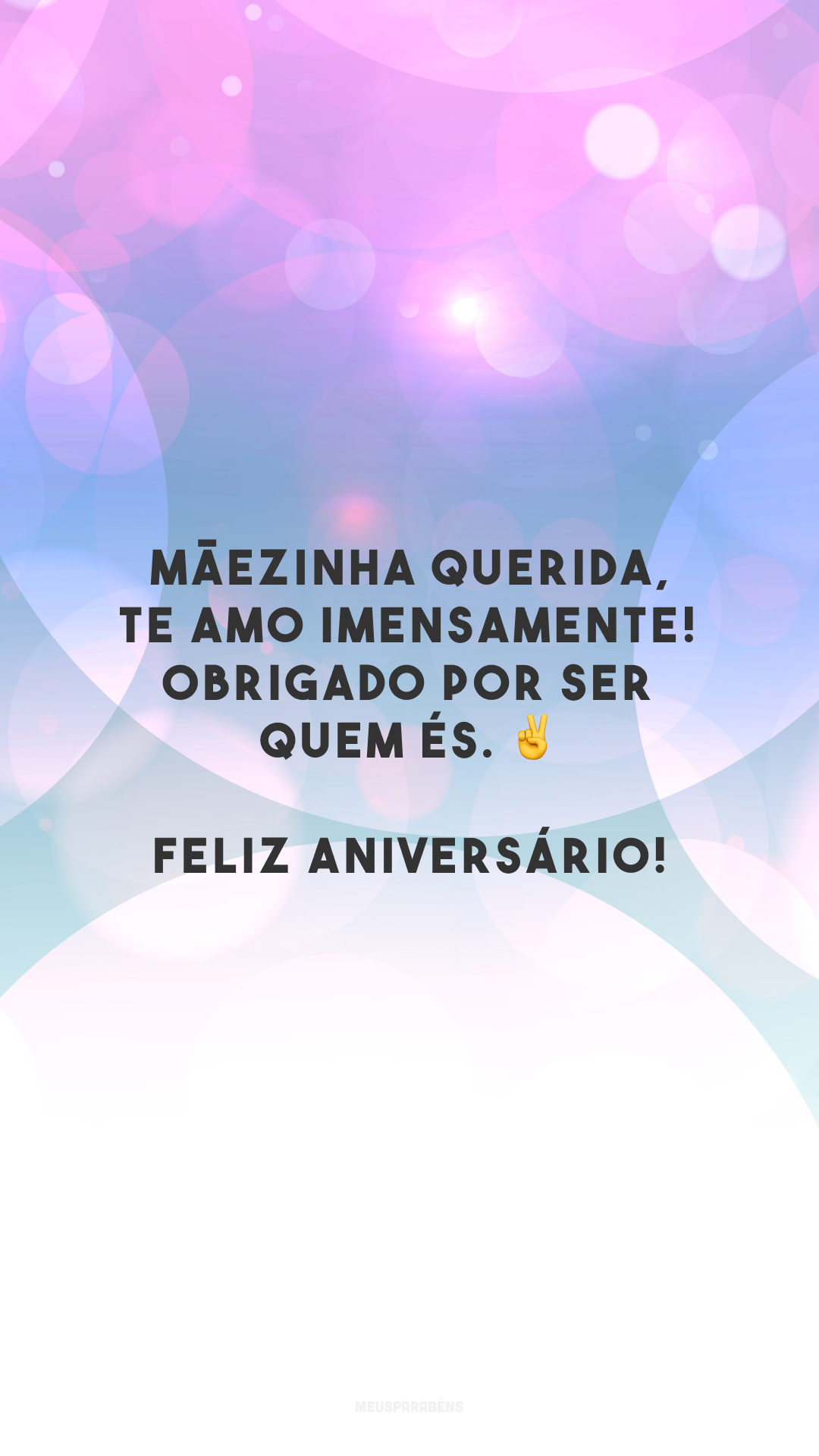 Mãezinha querida, te amo imensamente! Obrigado por ser quem és. ✌️ Feliz aniversário!