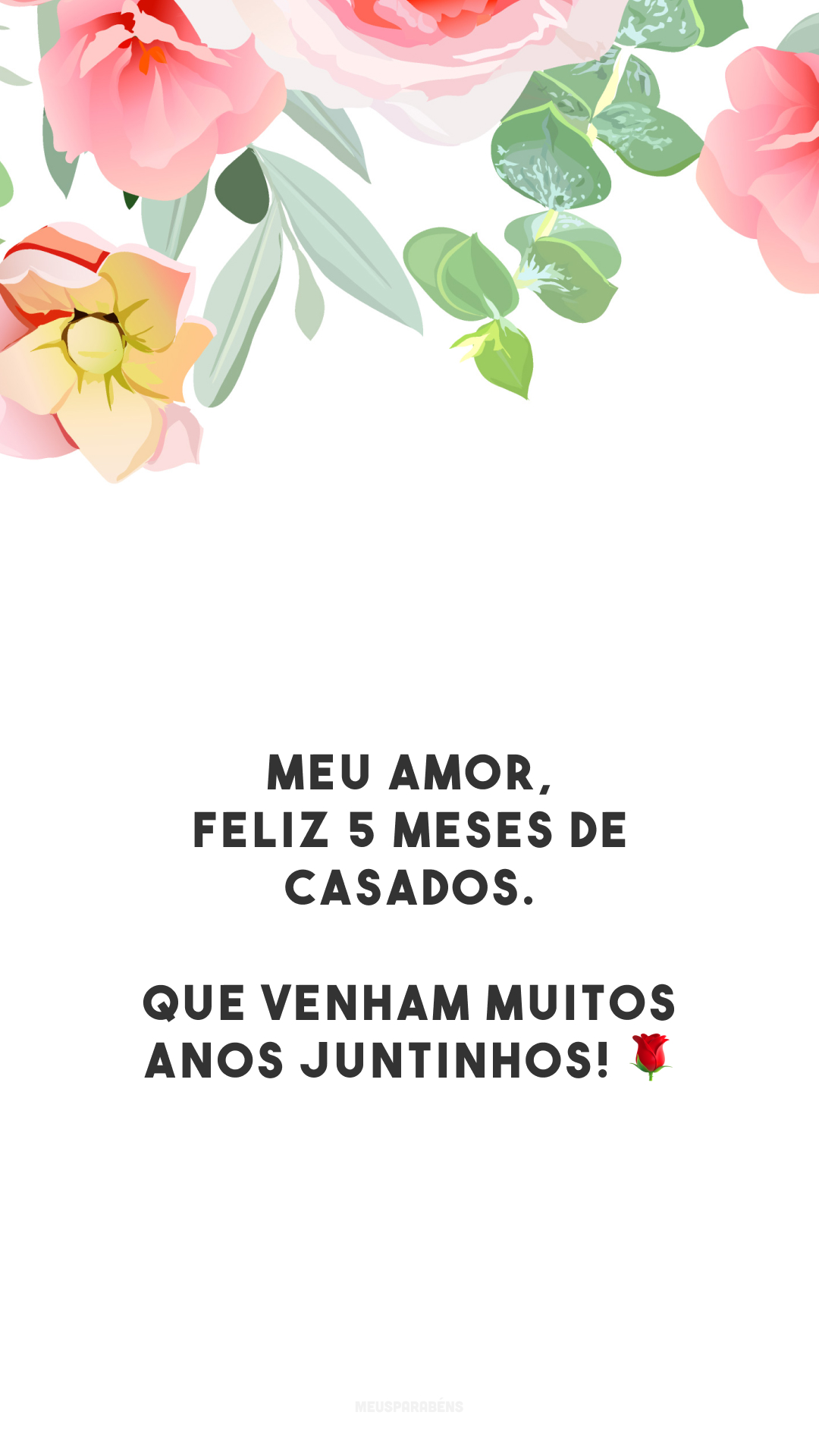 Meu amor, feliz 5 meses de casados. Que venham muitos anos juntinhos! 🌹