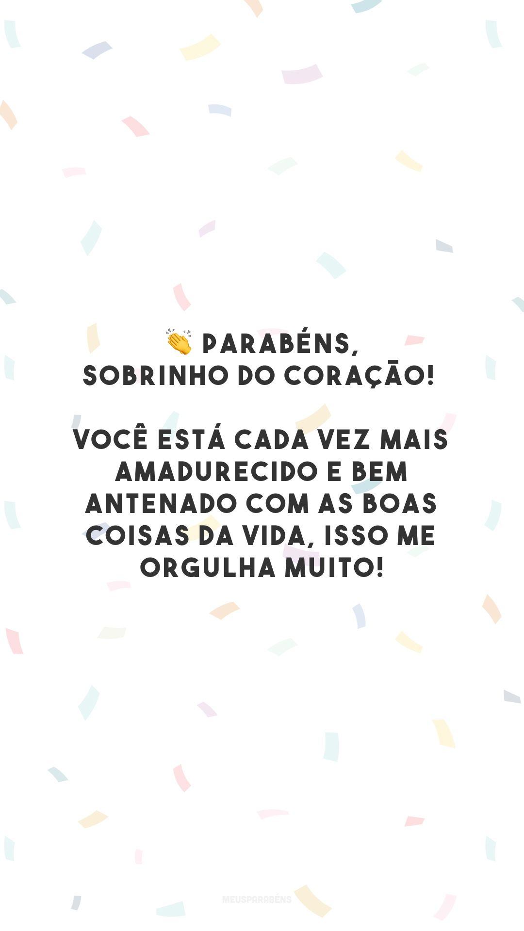 👏 Parabéns, sobrinho do coração! Você está cada vez mais amadurecido e bem antenado com as boas coisas da vida, isso me orgulha muito!