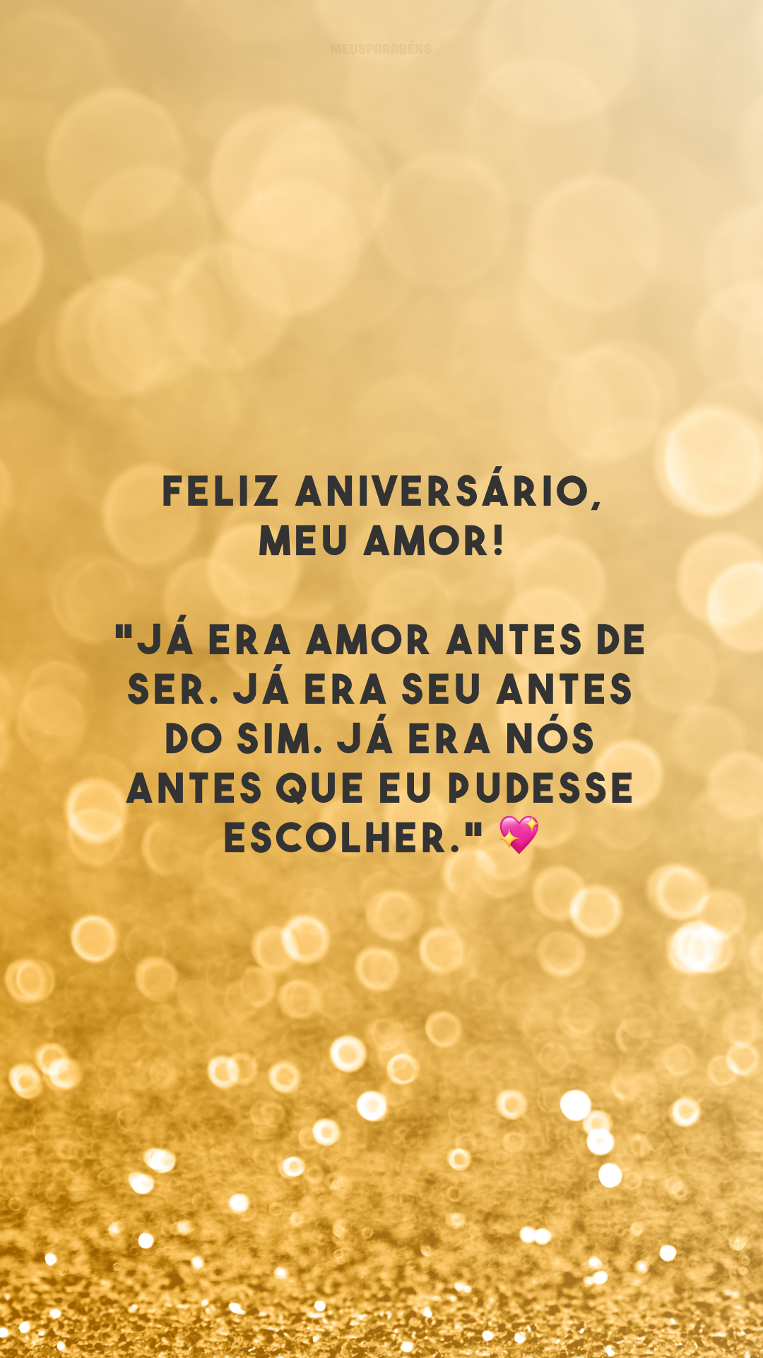 Feliz aniversário, meu amor! 