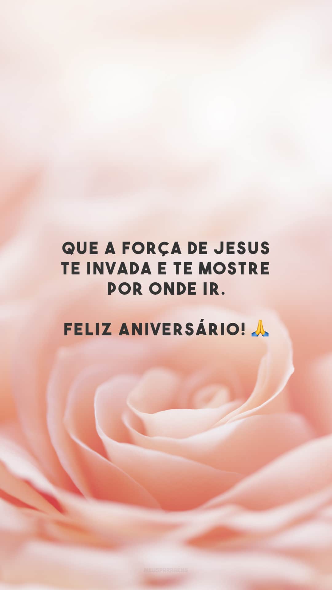 Que a força de Jesus te invada e te mostre por onde ir. Feliz aniversário! 🙏