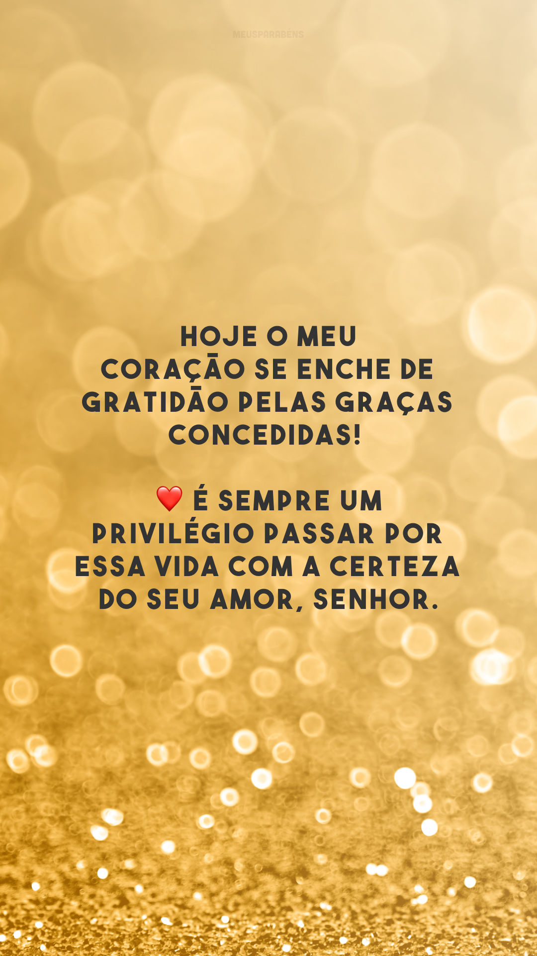 Hoje o meu coração se enche de gratidão pelas graças concedidas! ❤️ É sempre um privilégio passar por essa vida com a certeza do Seu amor, Senhor.