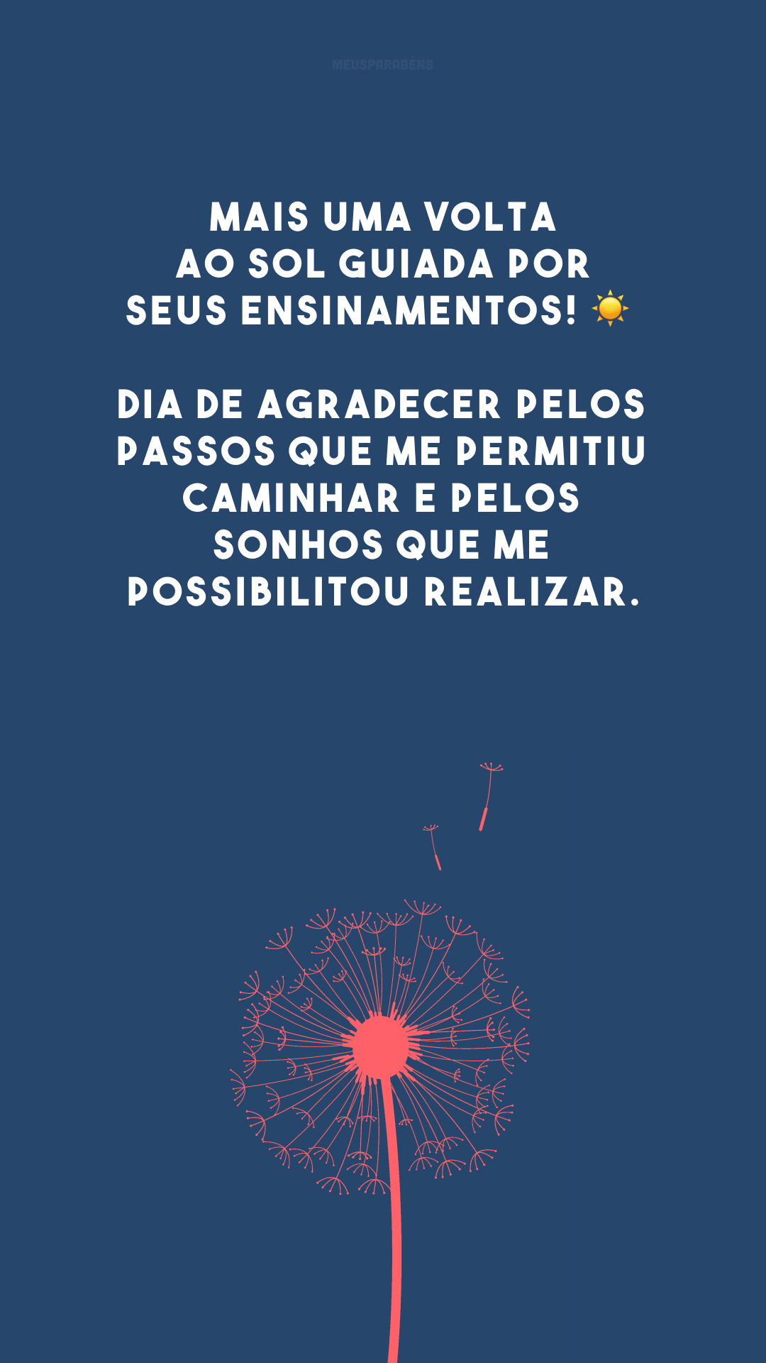 Mais uma volta ao sol guiada por Seus ensinamentos! ☀ Dia de agradecer pelos passos que me permitiu caminhar e pelos sonhos que me possibilitou realizar.